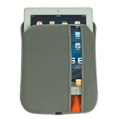 M-Edge Pop Sleeve for 10 inch Tablet, Grey with Orange