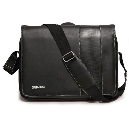 Mobile Edge Slimline Ultrabook Messenger Bag for 14.1" Laptop, Black / White