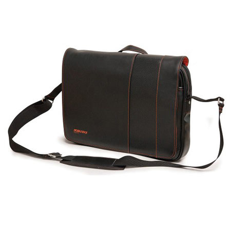 Mobile Edge Slimline Ultrabook Messenger Bag for 14.1" Laptop, Black / Orange