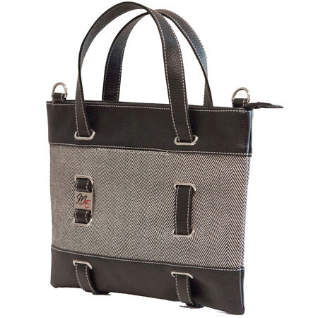 Mobile Edge Classic Herringbone 11" Tablet Tote, Black/White
