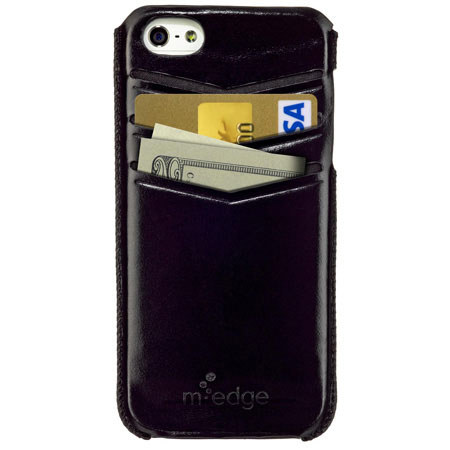 M-Edge Loot Wallet Case for iPhone 5/5S, Glossy Black