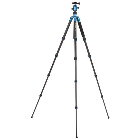 MeFOTO RoadTrip Carbon Fiber Travel Tripod Kit, Blue