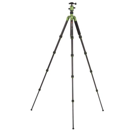 MeFOTO RoadTrip 5-Section CF Travel Tripod with Dual-Action Ball Head, Green