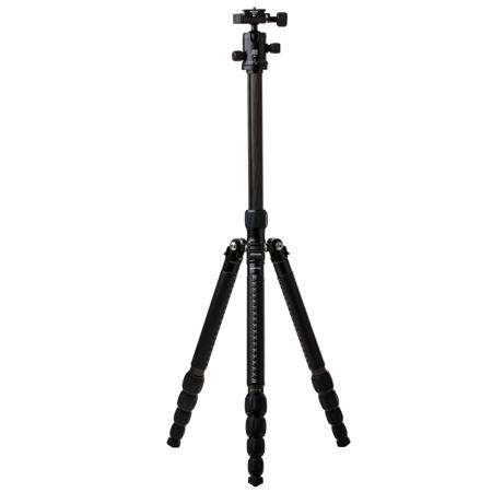 MeFOTO RoadTrip Classic Leather 5-Section CF Tripod with Q1 Ball Head, Black