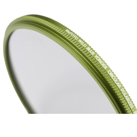 MeFOTO 55mm Wild Blue Yonder Circular Polarizer Filter - Green Filter Ring