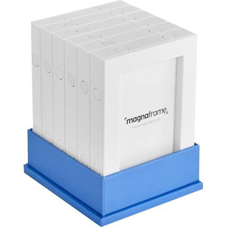 Magnaframe Magnetic Photo frame for Fuji Instax Mini Prints, 6-Pack, White