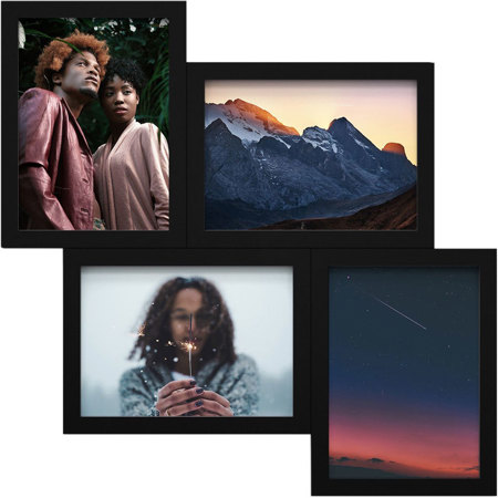 Magnaframe Magnetic Photo Frame for Classic 4x6 Prints, 4-Pack, Black