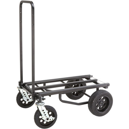 Rock N Roller Multi-Cart R12STEALTH 8-in-1 All-Terrain Equipment Cart with R-Trac Tires, Stealth Black