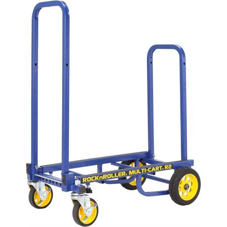 Rock N Roller Multi-Cart Multi-Cart R2 Micro 8 in 1 Equipment Transporter, 350 lb Load Capacity, Blue
