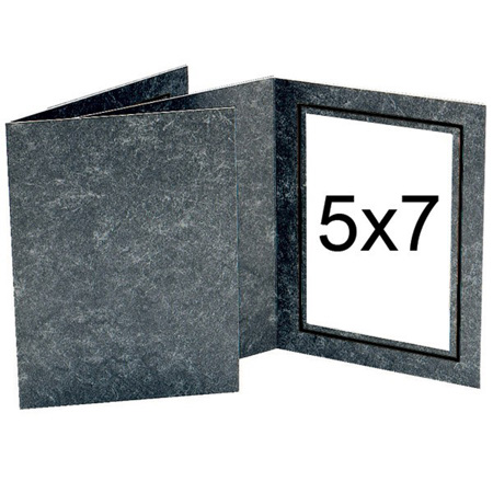 TAP Avanti Folder Frame for 5x7" Photo, Black Marble with Gold Foil, 25-Pack