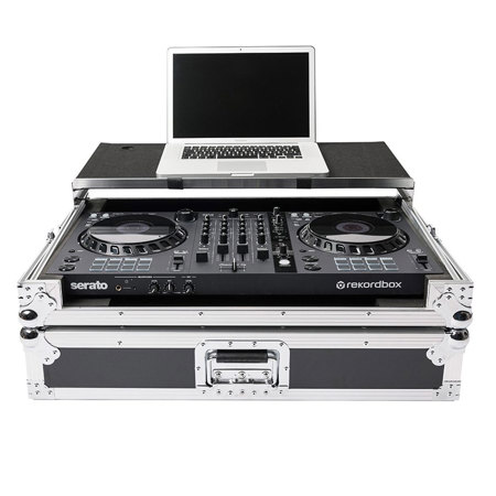 Magma Workstation Case for Pioneer DDJ-FLX6 and DDJ-FLX6-GT Controller, Black/Silver