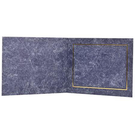 TAP Picture Folder Frame Capri, Marble Blue with Gold Foil, for 4x5" Photo. (25 Pack)