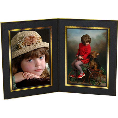 B. Oshr Rebecca Double Frame for 2 5x7 Photos-25, Black