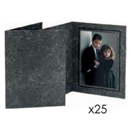 TAP Folder Frame for 4x6" Vertical Photo, Black with Black Foil, 25-Pack