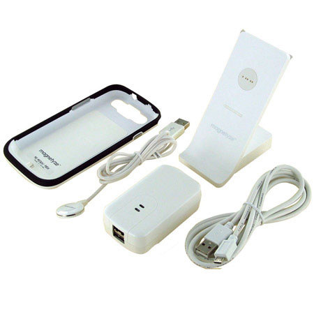 Magnetyze Charging/Sync System with Protective Case for Galaxy S III, White
