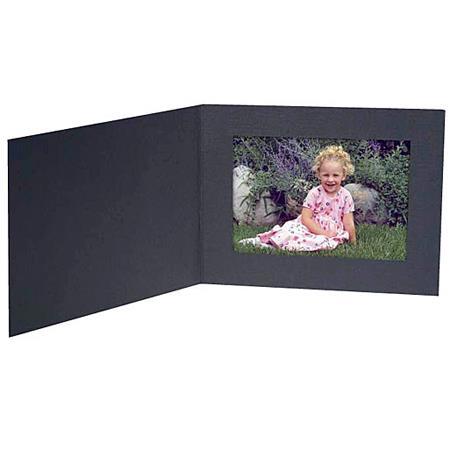 Collectors Gallery Portrait Folder Frame for 7x5" Print, No Foil Border, Black