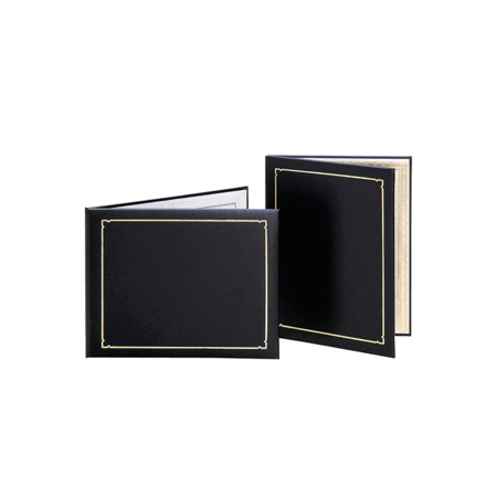 TAP 8.5x11" Lindsay Certificate Holder, Black with Gold Foil, 25-Pack