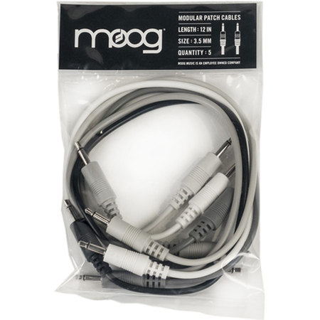 Moog 12" Modular Patch Cable for Mother-32, DFAM, Subharmonicon & 3.5mm, 5-Pack