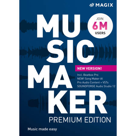 Magix Music Maker 2022 Premium Edition Software, Minimum Quantity 10, Download
