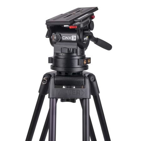 Miller CiNX 3 Fluid Head with Pan Handle, Camera Plate, 2.2-41.8 lb Capacity