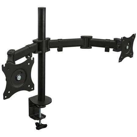 Mount-It! MI-1752 Height Adjustable Full-Motion Desk Mount for 2x 13-27" Monitors, 35 lbs Capacity