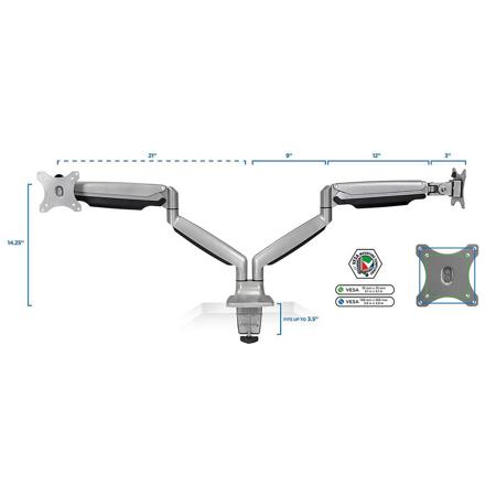 Mount-It! MI-1772 Dual Computer Monitor Mount with