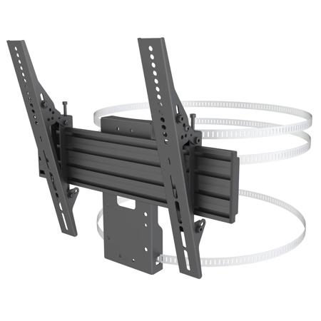 Mount-It! MI-20810 Single-Screen Column Mount, Powder-Coated Black