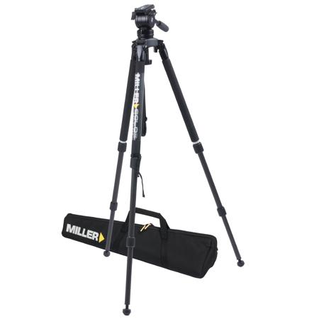 Miller Air Fluid Head with Solo-Q 75 3-Section Carbon Fiber Tripod
