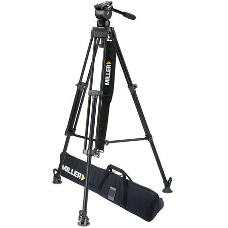 Miller Air Fluid Head w/Toggle LW Aluminum Alloy Tripod & 835 DS Ground Spreader