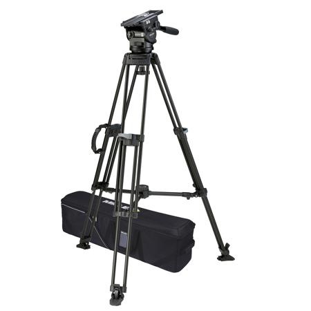 Miller Arrowx 1 Sprinter II 2-Section Al Tripod w/Fluid Head,Mid-Level Spreader