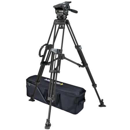 Miller Arrowx 1 Sprinter II 3-Section Al Tripod w/Fluid Head,Mid-Level Spreader