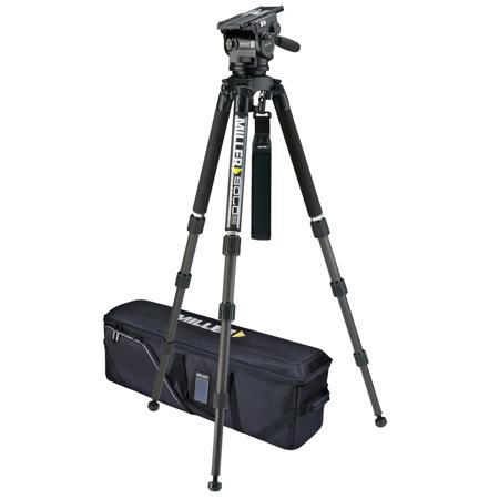 Miller Arrowx 3 Fluid Head with Solo-Q 100 4-Section Carbon Fiber Tripod