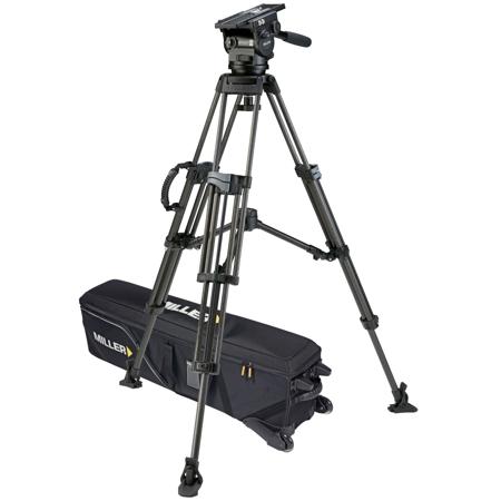 Miller Arrowx 5 Fluid Head w/Sprinter II 3-Section CF Tripod & 993 Mid Spreader