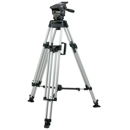Miller Arrowx 7 Fluid Head with 2-Section Heavy-Duty Al Tripod, 993 Mid Spreader