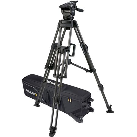 Miller Arrowx 7 Fluid Head w/3-Section Heavy-Duty CF Tripod & 993 Mid Spreader