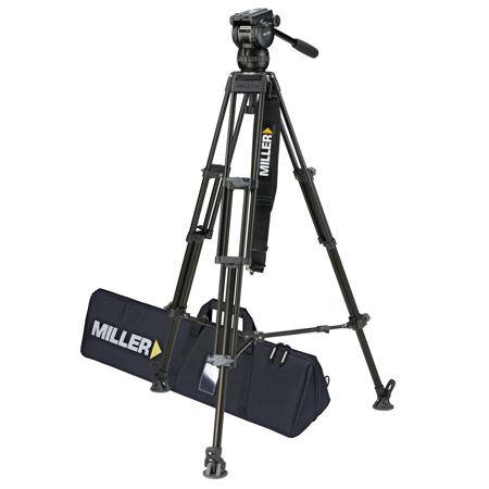 Miller CX2 Fluid Head with Toggle 3-Section Al Tripod and Above Ground Spreader
