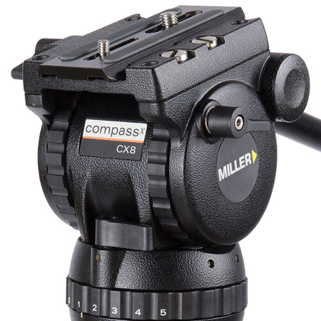 Miller CX8 Fluid Head with Solo-Q 75 3-Section Carbon Fiber Tripod