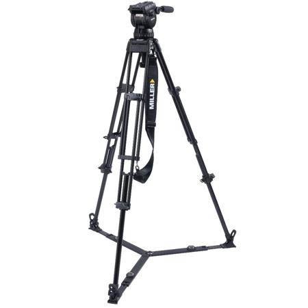 Miller CX14 Toggle 3-Section Al Tripod with Fluid Head and Ground Spreader