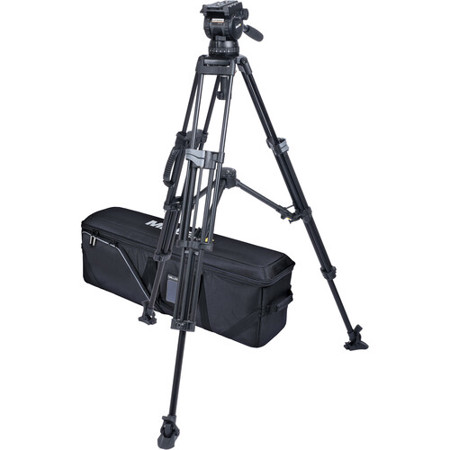 Miller CX14 Sprinter II 3-Section Al Tripod w/Fluid Head,Mid-Level Spreader