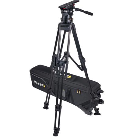 Miller CiNX 7 HD 100 3-Section CF Tripod w/Fluid Head,Mid-Level Spreader
