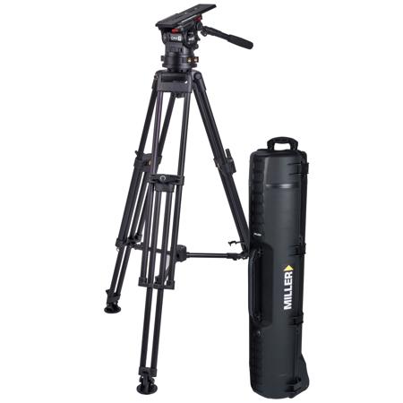 Miller CiNX 7 HDC 100 2-Section Al Tripod w/Fluid Head,Mid-Level Spreader