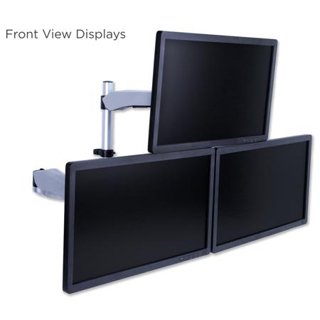 Mount-It! MI-55116 Triple Arm Articulating Computer Monitor Desk Mount, Clamp