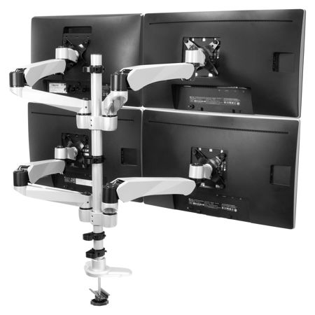 Mount-It! MI-65151 Quad Arm Articulating Computer Monitor Desk Mount, Grommet