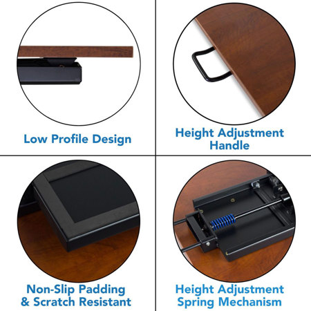 Mount-It! Height Adjustable Sit-Stand Desk Converter, 20 lbs Capacity, Brown