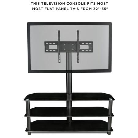 Mount-It! Premium XL Center Stand with Bracket and Shelves for 32-55" TVs
