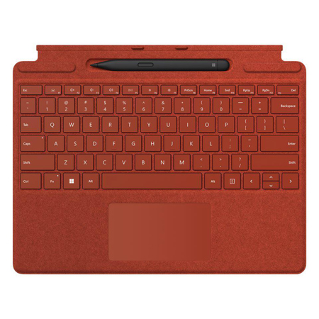 Microsoft Signature Keyboard for Surface Pro 9, 8, X and Copilot+ PC, Poppy Red