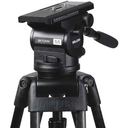 Miller #1028 Arrow 55 Fluid Head, with Quick Release Camera Plate