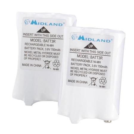 Midland AVP14 Rechargeable Battery for LXT600 Radio, Pair