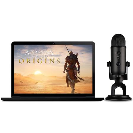 Blue Microphones Yeti Blackout USB Mic + Assassin's Creed Origins Game Code