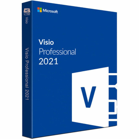Microsoft Visio Professional 2021, Single License, Boxed Medialess Version